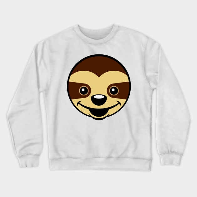 Sloth (Smiling) Crewneck Sweatshirt by MrFaulbaum